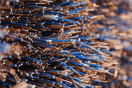 scrap wires from waste plant copper wire repeated