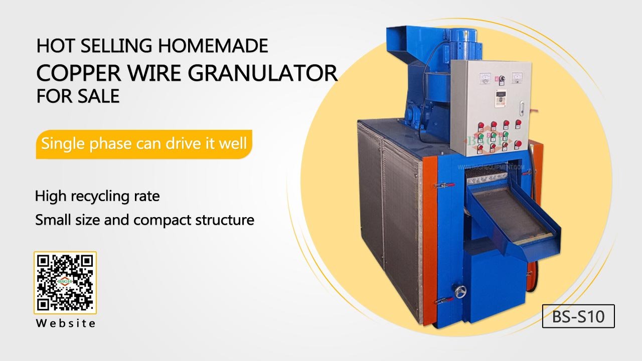 Heißer Verkauf hausgemachter Kupferdrahtgranulator Kleine Kupfergranulatormaschine zum Verkauf mit bestem Preis