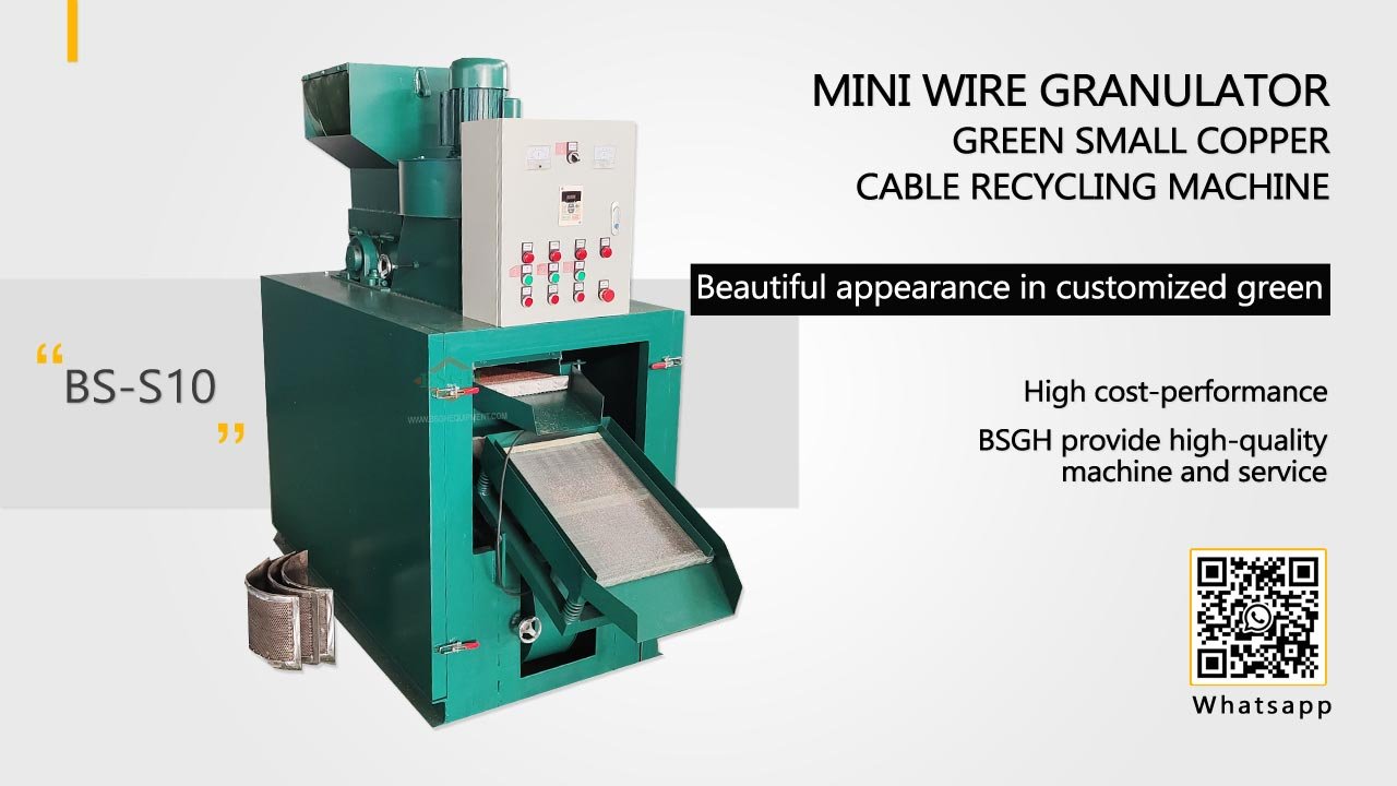 Mini-Drahtgranulator Grüne kleine Kupferkabel-Recyclingmaschine im Angebot | So recyceln Sie Kupferdraht