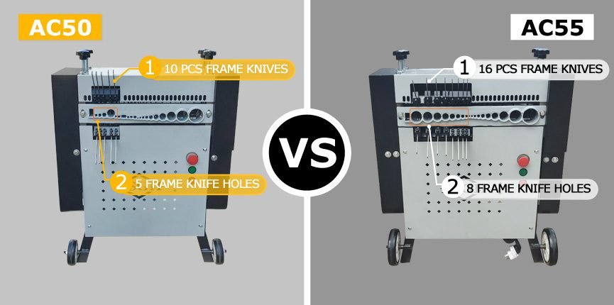 difference between BS-AC50 AND BS-AC55