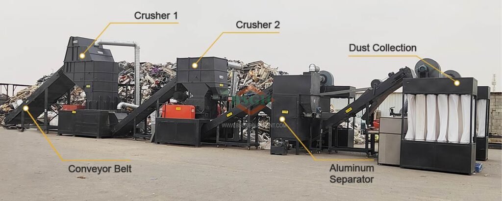 structure of radiator recycling machine