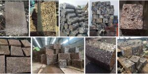 Bales of Scrap Metal Baler(Baling) Machine from BSGH GRANULATOR FACTORY