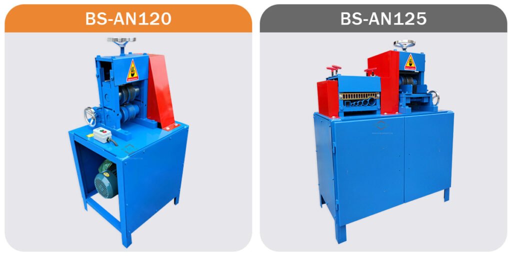 Comparison Image of BS-AN120 and BS-AN125 Cable Stripper Machine from BSGH
