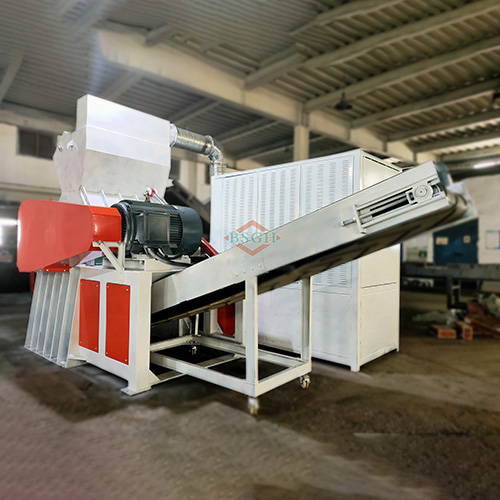 Sistema de trituradora de alambre con cinta transportadora de la fábrica de granuladores BSGH