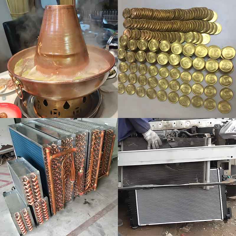 Copper coins, cookware, and heat sink
