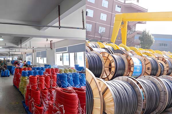 Spools of copper electrical wire