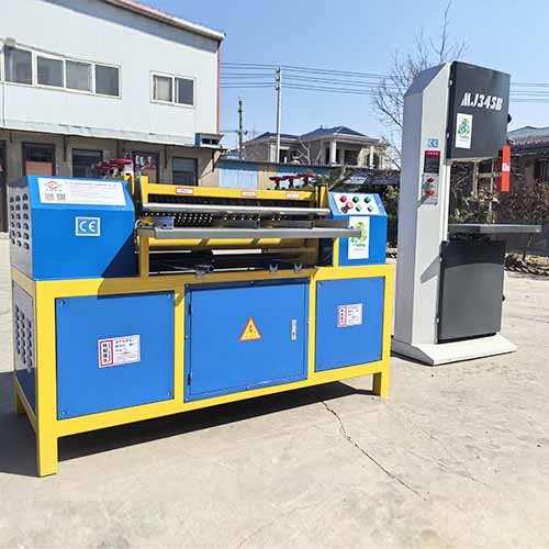 BS-1200P radiator stripping machine blue yellow clor with band saw