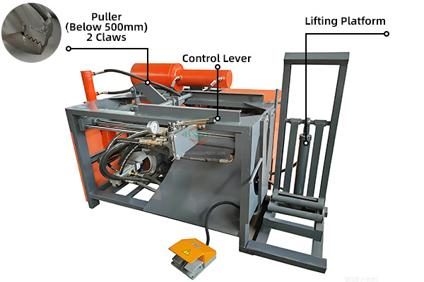 BSM-40 scrap motor recycling machine rear part structure from bsgh