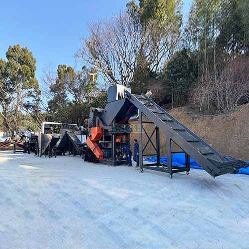 bsgh industrial metal scrap recycling line real picture
