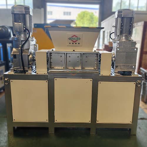dual 10hp small shredder MS-D500 crush plastic waste from bsgh granulator