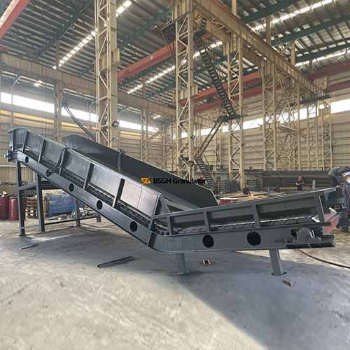 Hydraulic scrap metal tiger shear chain conveyor belt in bsgh