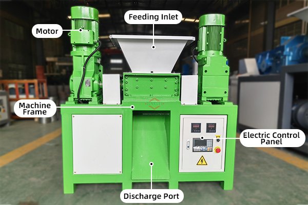 home use mini scrap metal shredding machine MS-D300 structure in bsgh