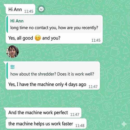 large dual shaft car shredder machine good feedback from Cyprus customer