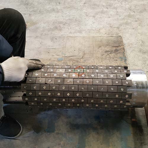 magnetic separator in production for removing iron from bsgh granulator