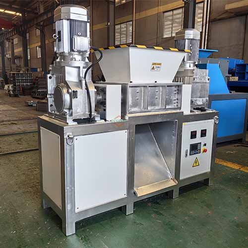 small dual shaft shredder MS-D500 for crushing light metals from bsgh