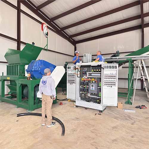 2-3T per hour processing capacity copper granulator on-site installation in USA