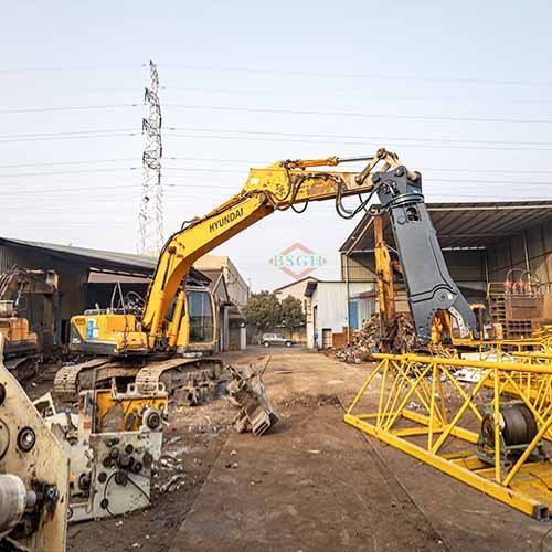 bsgh hydraulic cutting machine installed for stick-mounted excavator
