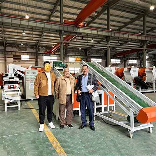 bsgh technicians take photos with client from Iraq