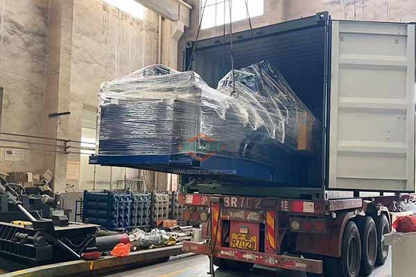best selling 160T hydraulic scrap metal baler ship to Ghana