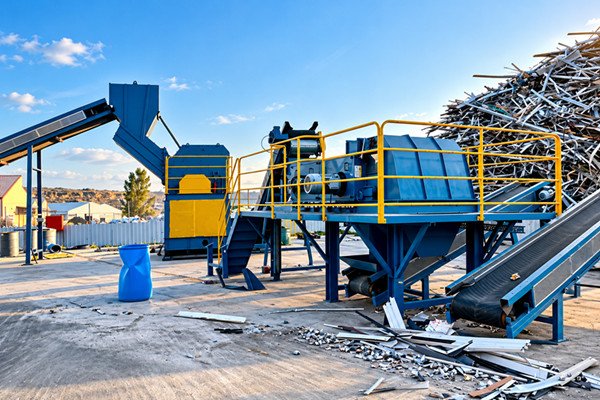 dual crushing line installation in French customer recycling center