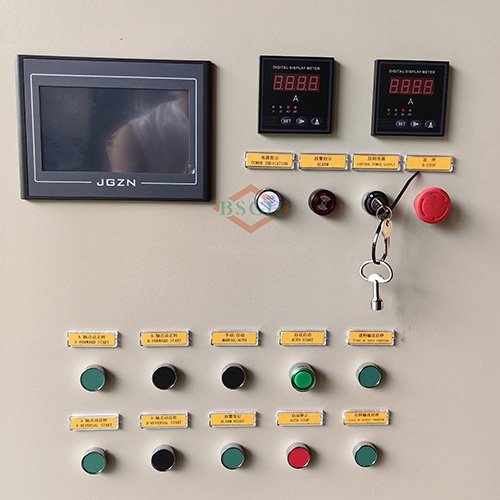 Electrical control panel for a BSGH shredder