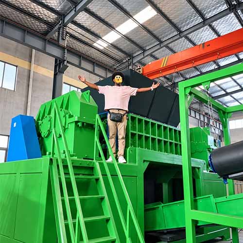 Customer visit ms-d2000 industrial-grade metal shredder in bsgh
