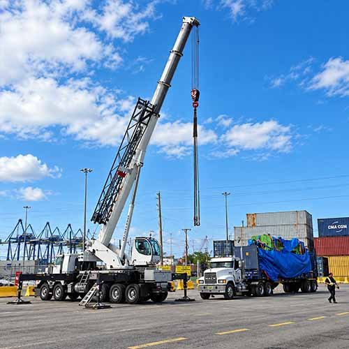 customer from Puerto Rico ready to unload ms-d2000 heavy-duty metal shredder