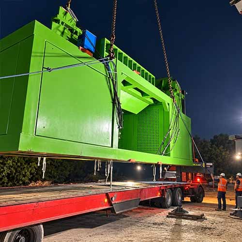ms-d2000 industrial metal shredding machine arriving at customer