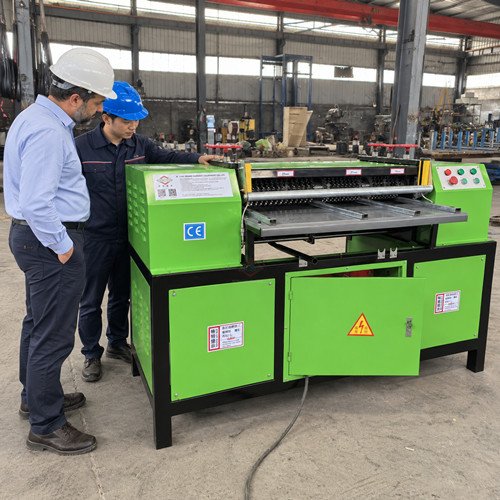 factory visit for radiator separator machine from bsgh granulator