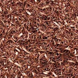 Kupferspäne aus einer Aluminiumbrikettiermaschine