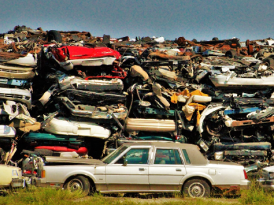 Residuos de carrocería de automóviles procedentes de la granuladora BSGH