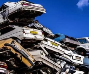 scrap cars from car recycling company