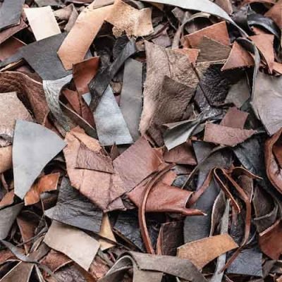 used leather scrap for double shaft shredder